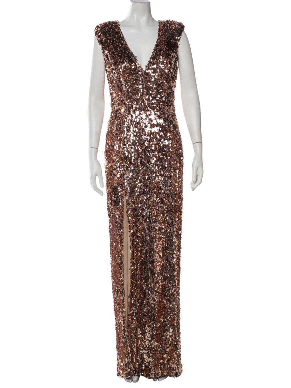 Helsi Sophie Gold Sequin Dress with Side Slit (NWT)